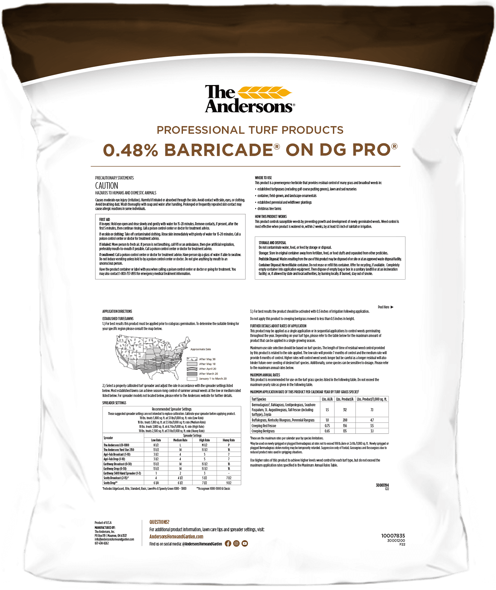 The Andersons Barricade Back Mock-Up 18-lb.