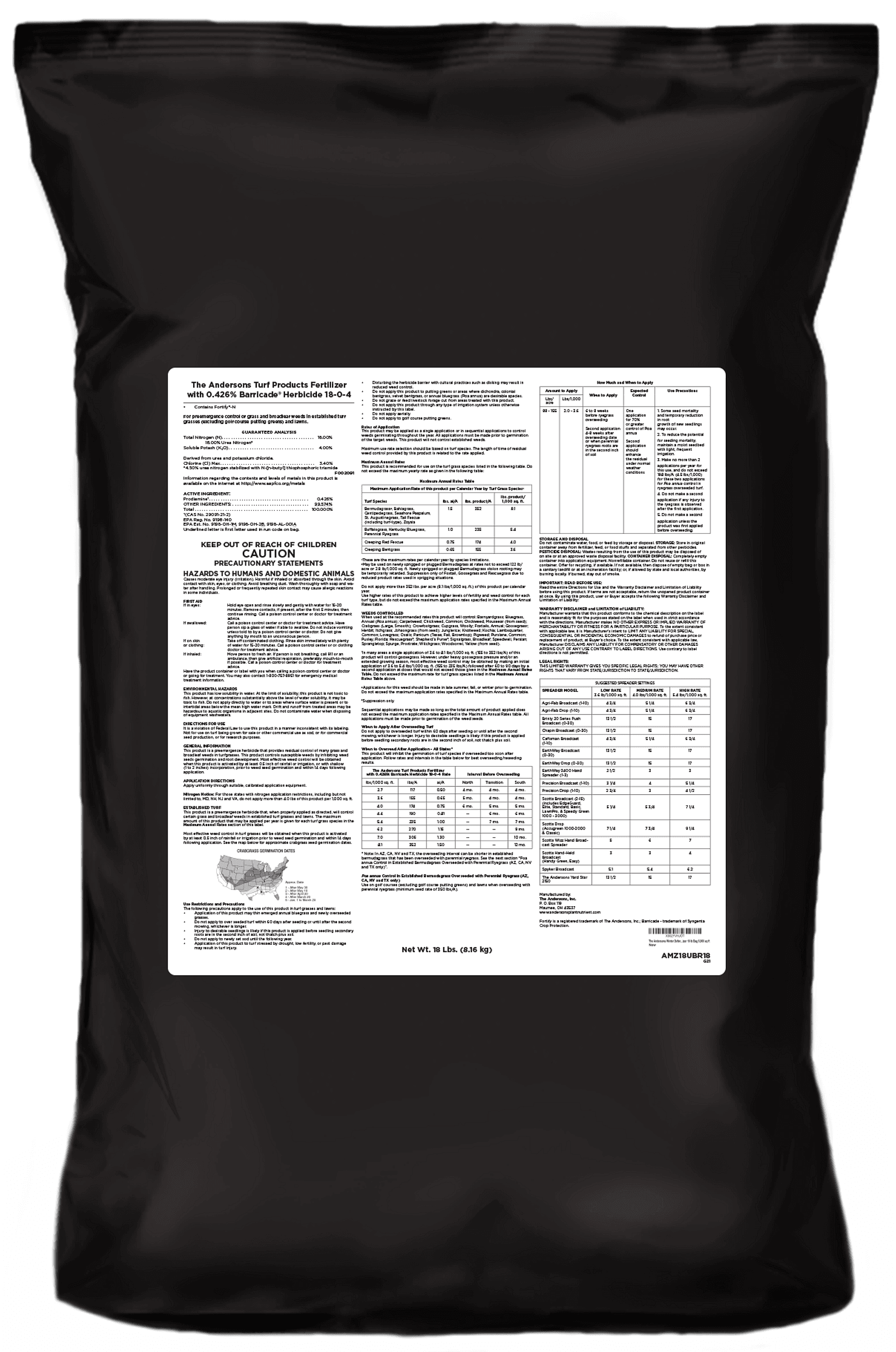 The Andersons Barricade Plus Lawn Food 18-0-4 Mock-Up 18-lb.