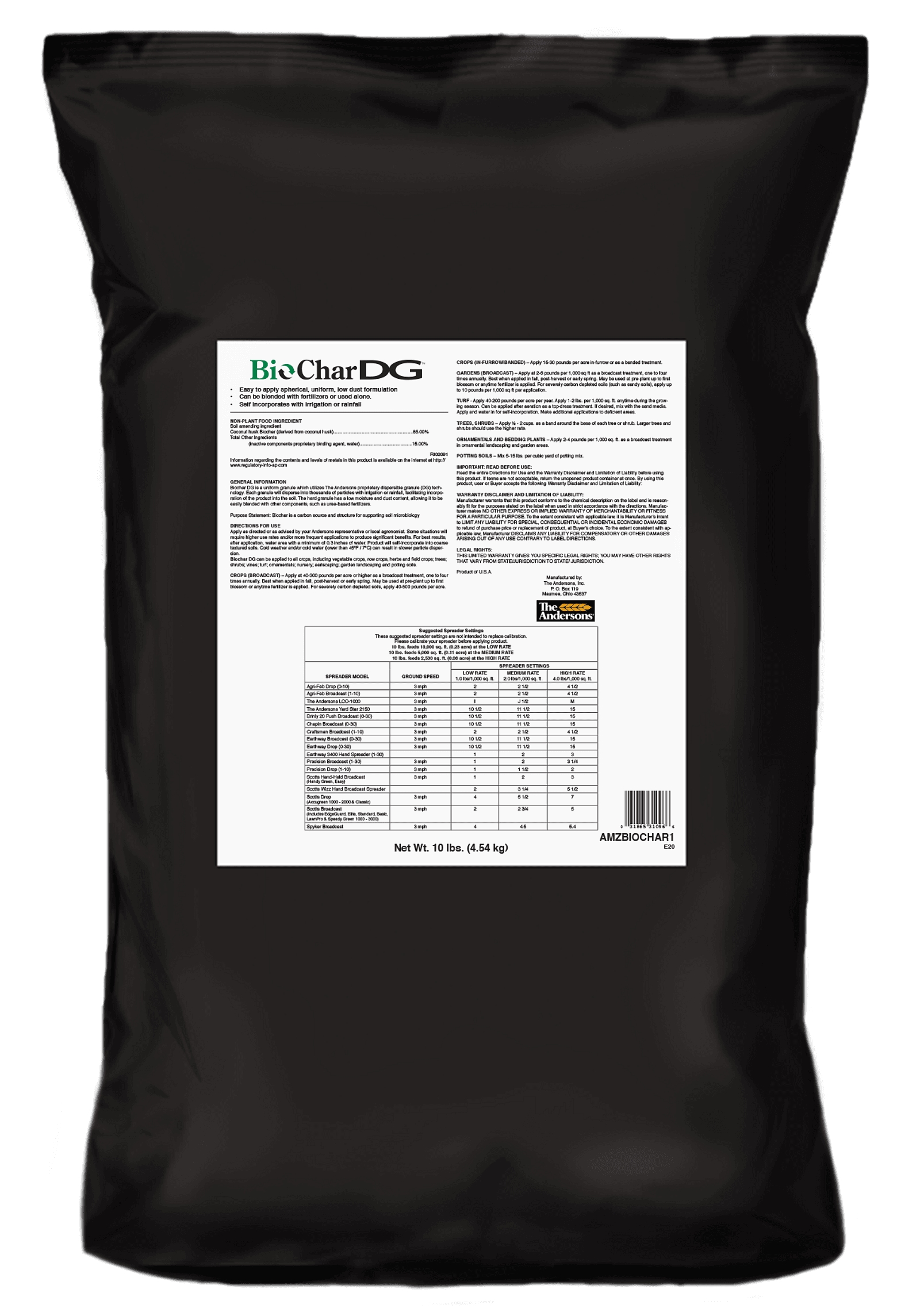 The Andersons BioChar DG Mock-Up 10-lb.