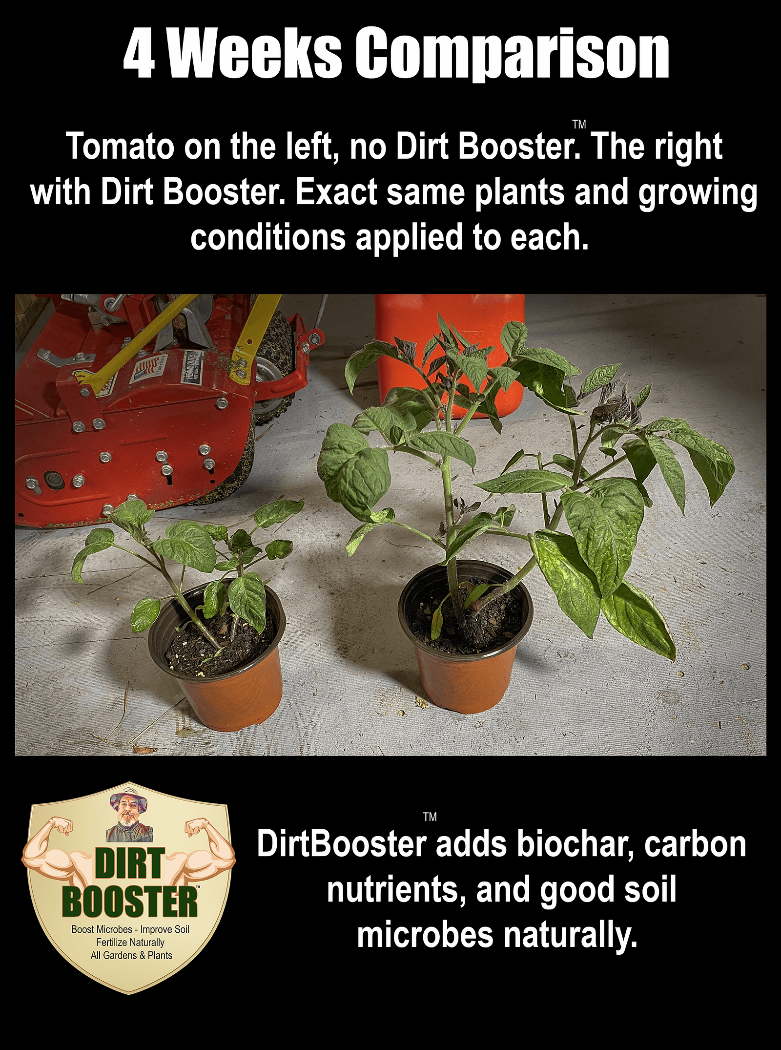 Dirt Booster Graphic - 4 Week Comparison