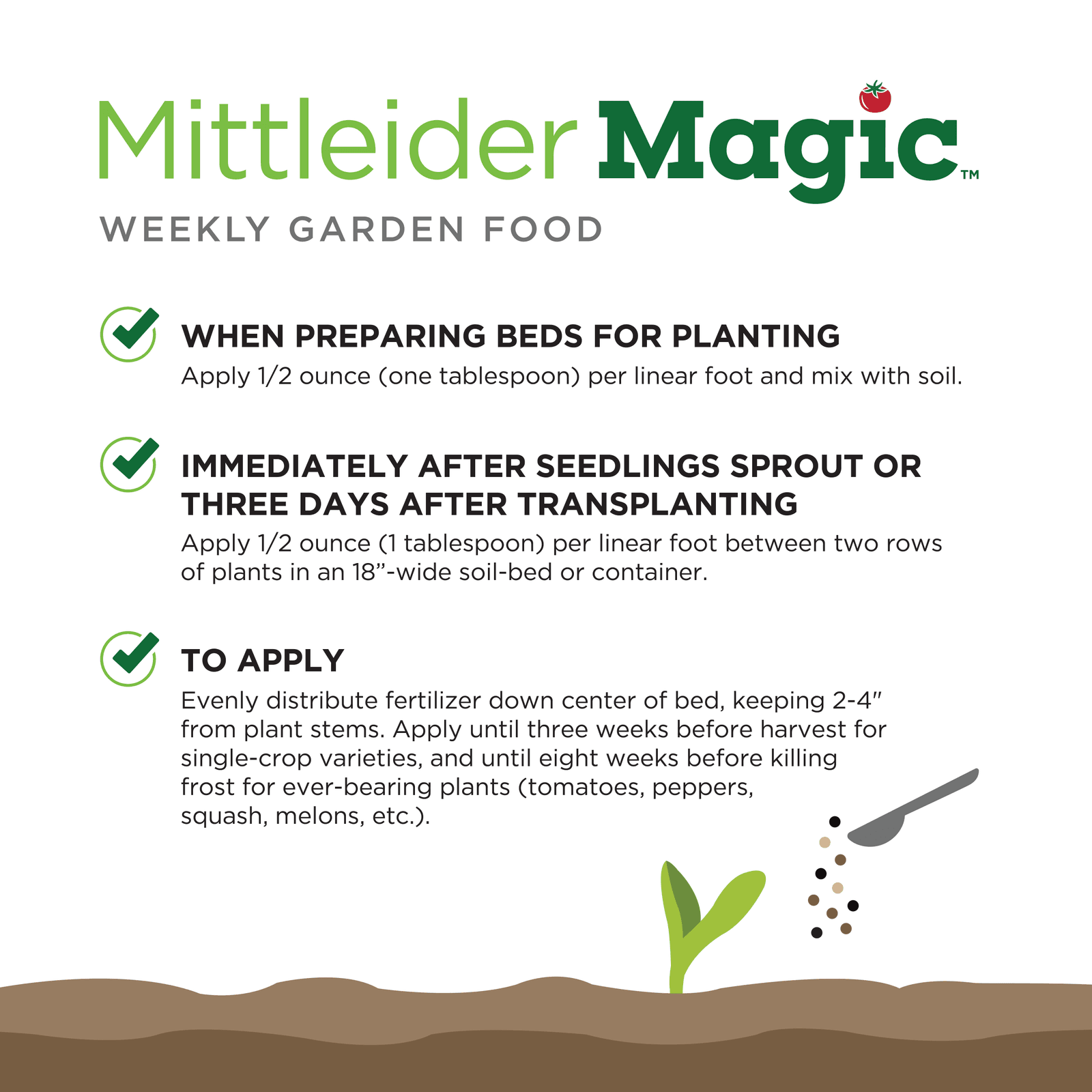 Mittleider Magic Weekly Application Tips