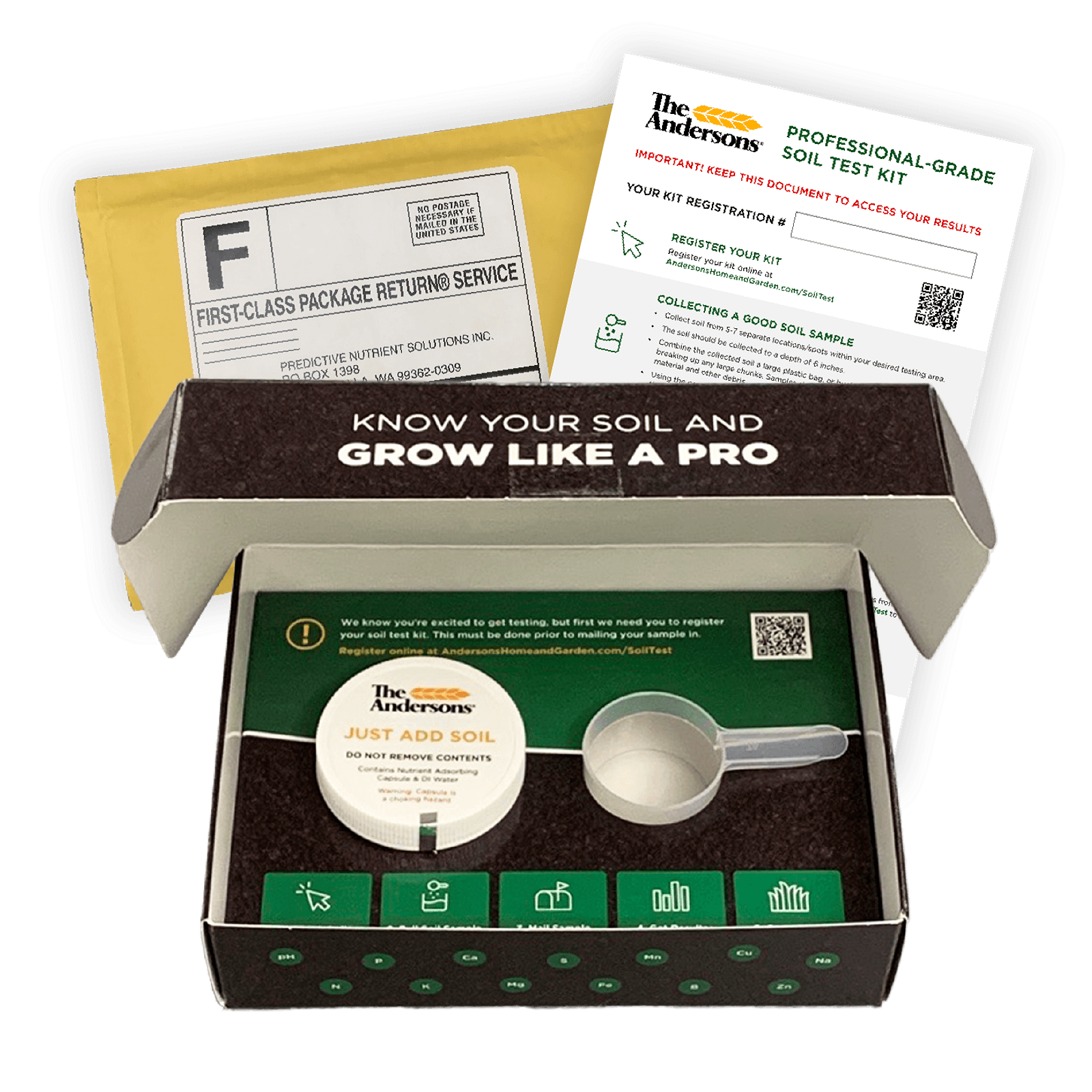 Soil Test Kit Contents Transparent