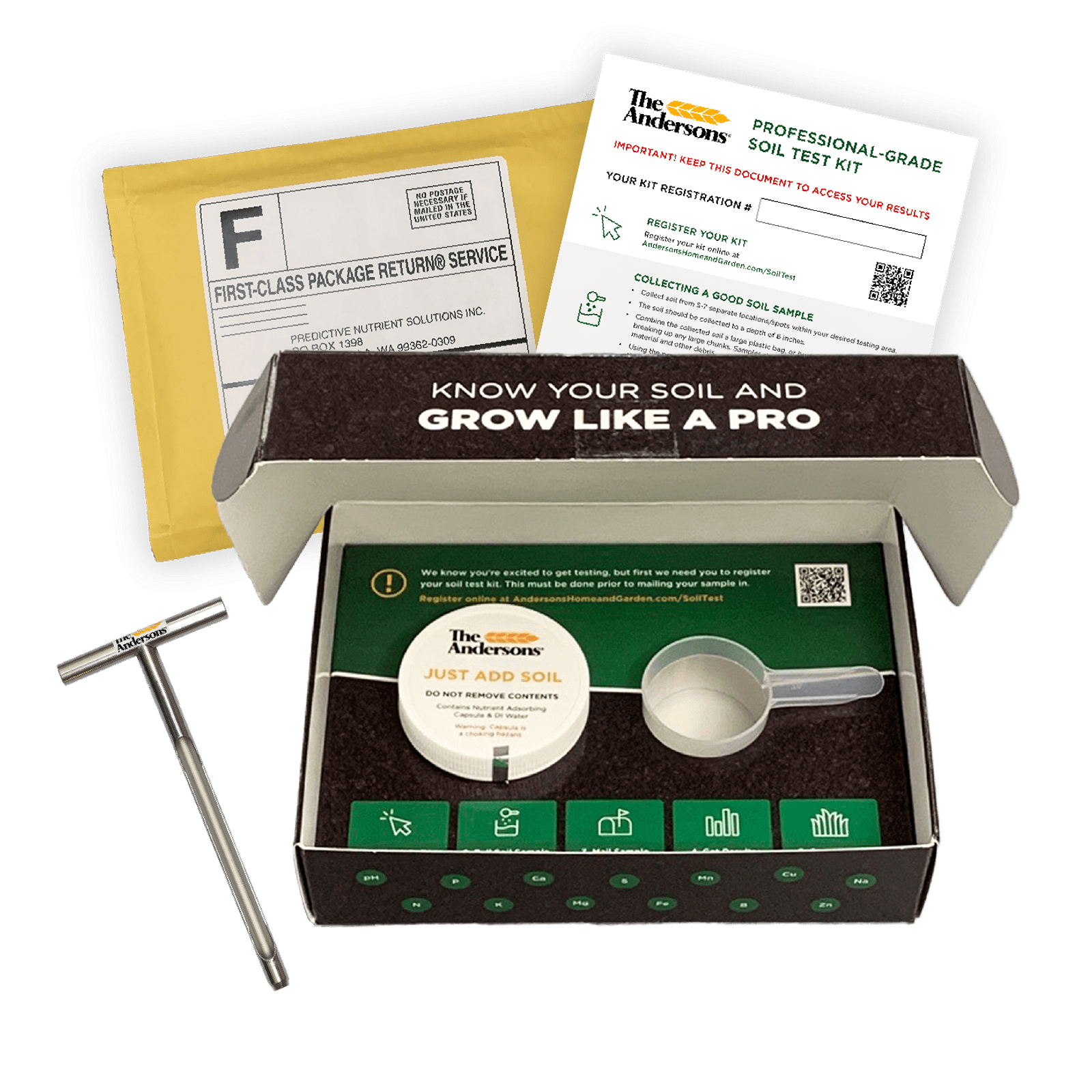 Soil Test Kit Starter Pack Contents Transparent