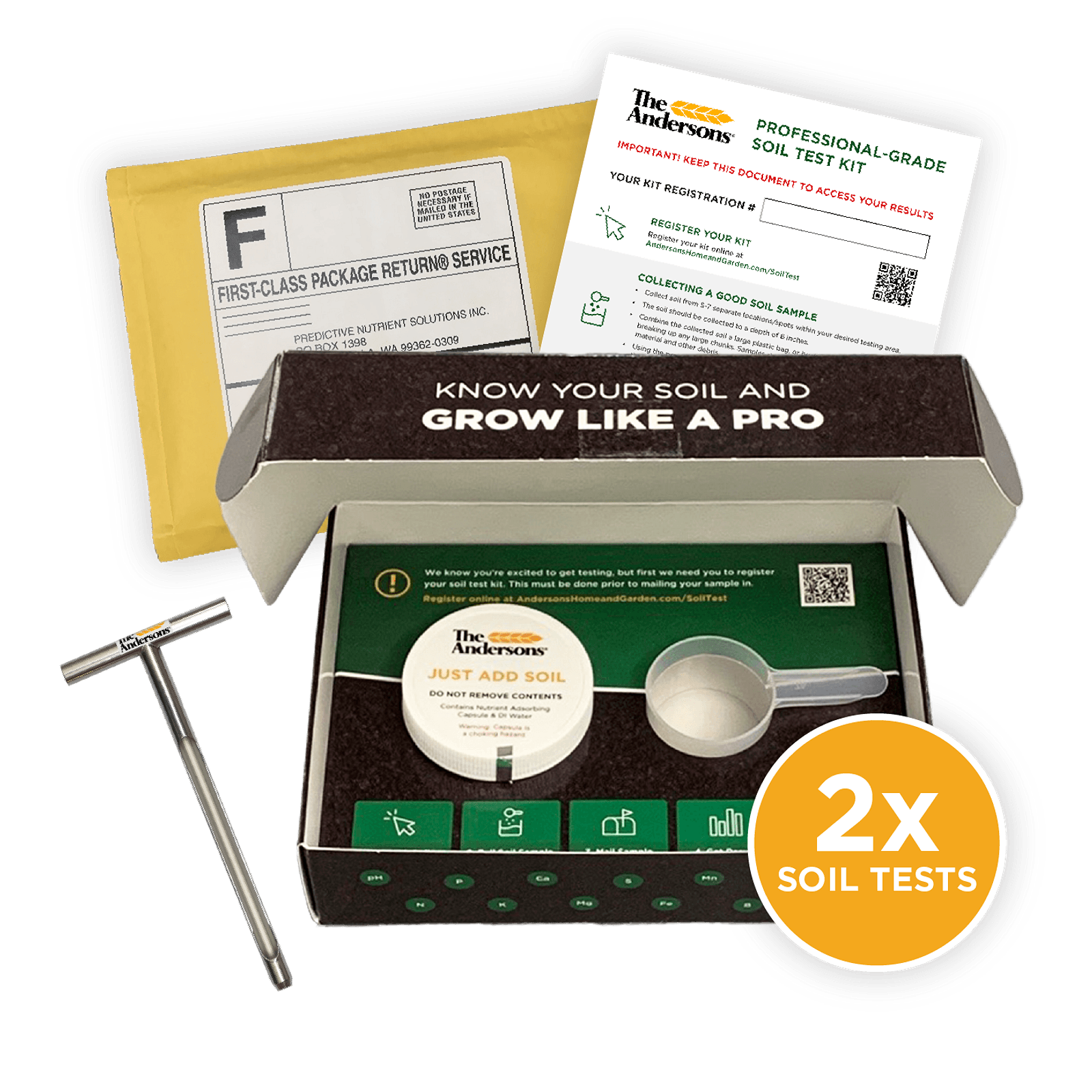 Soil Test Kit Pro Pack Contents Transparent